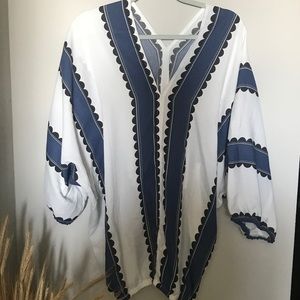 SHEIN three tone blouse Ballon Sleeve